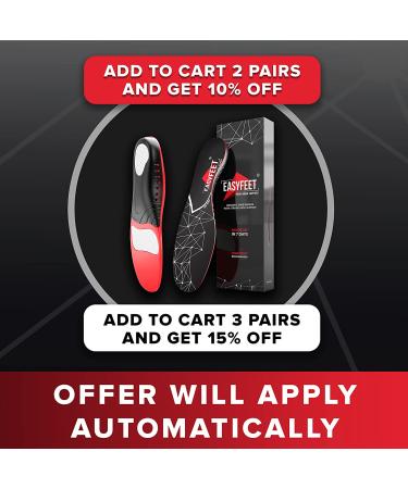 Plantar Fasciitis Arch Support Insoles - Orthotic Inserts for Men and Women - Gel Shoe Inserts for Flat Feet and Arch Pain - Running Athletic Shoe Insoles - Black, Size M - Buy Online on GoSupps.com