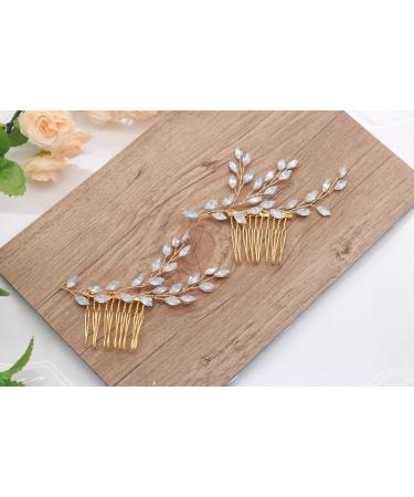 Handmade Wedding Hair Comb Set - Kercisbeauty Blue Crystal Bridal Accessories - Buy Online on GoSupps.com