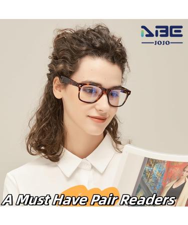 Abejojo Oversized Reading Glasses for Women & Men - Blue Light Blocking UV Protection Anti-Glare Tortoise Design 0.5 Dioptria - Buy Online on GoSupps.com