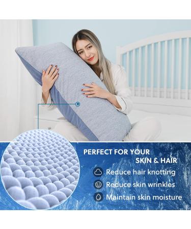 HOMFINE Cooling Pillow Cover Set (2) - 40x80 Kuhlmatte for Night Sweats Soft Side Sleeper Cushion Double-Sided ARC Chill Fiber Perfect for Summer - Blue - Buy Online on GoSupps.com
