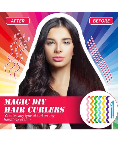 30-Piece Heatless Hair Waves Curlers Kit with 2 Styling Hooks | Spiral Curlers for Most Hairstyles | 11.81 Inch | No Heat Hair Rollers (Pack of 30) - Buy Online on GoSupps.com