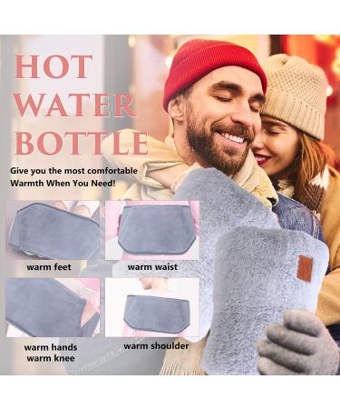 Rubber Hot Water Bag Set for Pain Relief - 3 Pouches with Plush Waist Cover - Buy Online on GoSupps.com