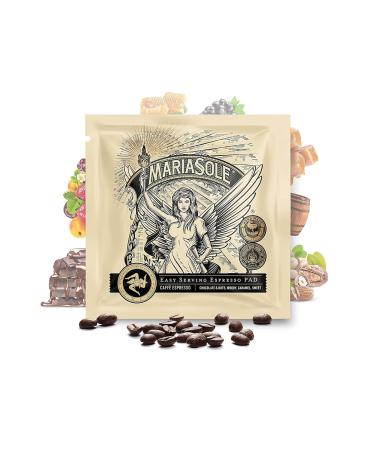 Mariasole Caff Espresso E.S.E Pads - Premium 50 Pack 7g | Traditional Wood Fire Roasted Coffee with Chocolate Nutty Citrus & Caramel Flavors - Buy Online on GoSupps.com