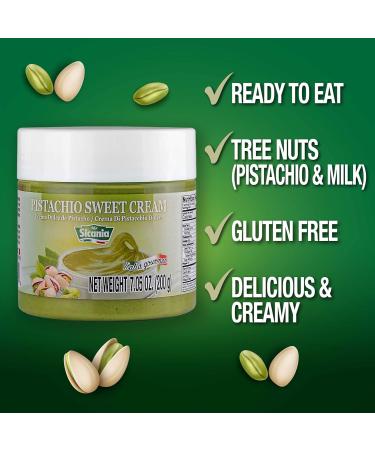 SICANIA Premium Pistachio Cream 7.05 oz - Authentic Italian Gluten-Free Non-GMO Gourmet Spread for Desserts & Pastries - Perfect for Dubai Pistachio Chocolate Bar - Buy Online on GoSupps.com