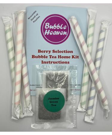 Fruity Berry Selection Boba Bubble Tea Make at Home Kit 6-12 Extra Large Drinks - Buy Online on GoSupps.com