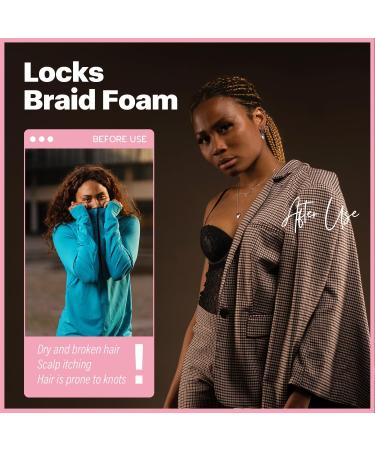 Immetee Braid Foam Hair Mousse 150ml - Extra Hold, High Shine, Moisturizing Hair Control for Braids, Twists, and Locks - Buy Online on GoSupps.com