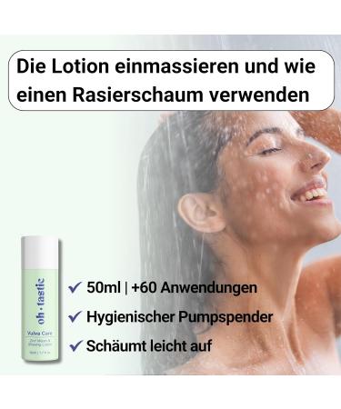 ohtastic 2 in 1 Wash and Shave Gel - Natural Jojoba Oil and Lactic Acid Against Razor Bumps Sensitive Intimate Wash Lotion and Shaving Gel for Women Shaving Lotion - Buy Online on GoSupps.com