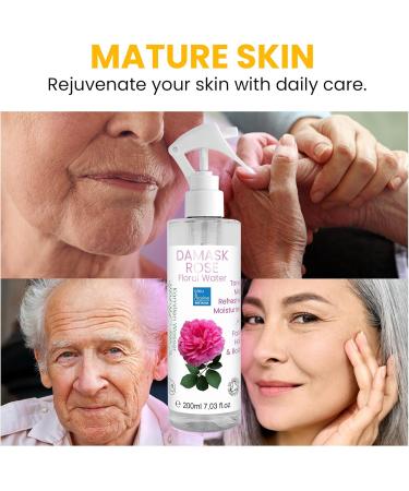Rose Floral Water | 200ml Atomiser | Multipurpose Skin and Hair Treatment | Calming and Relaxing Suitable for All Skin Types Organically Raised Bulgarian Rose 200 ml - Buy Online on GoSupps.com