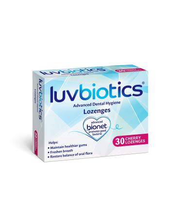 Luvbiotics  Advanced Dental Hygiene (1 Pack)  30 Cherry Flavor Lozenges  Refreshen Breath & Promote Good Bacteria  Probiotic Treatment for Adults  Oral Gum Medicine  Fresh & Healthy Mouth 30 Count (Pack of 1) - Buy Online on GoSupps.com