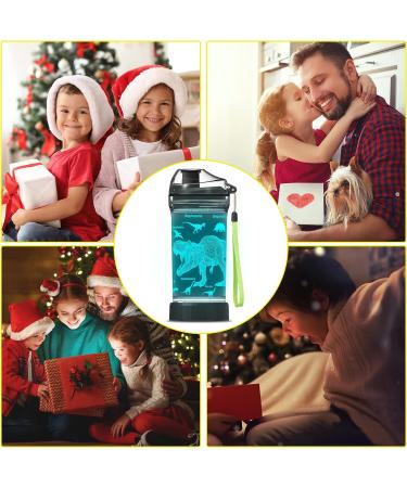Ammonite Dinosaur Water Bottle for Kids - 3D Glowing LED Light - 14 OZ Tritan BPA Free - Ideal Travel Cup for School, Camping, Picnic - Jurassic Dinosaur Gift - Buy Online on GoSupps.com