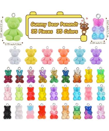 Hicarer 70 Pieces Colorful Candy Pendant Charms for DIY Jewelry Making - Gummy Bears, Lollipops, Polymer Clay and Resin Charms for Keychains, Necklaces, Bracelets, Earrings - Buy Online on GoSupps.com