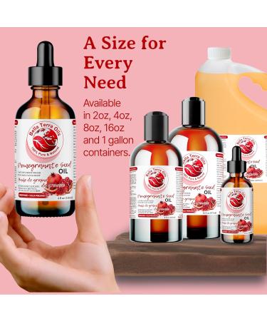 Pomegranate Seed Oil. 120ml. 100% Pure. Cold-pressed. Unrefined. Organic. Rich in Antioxidants and Essential Fatty Acids. Promotes Skin Hydration. Natural Moisturizer for Hair Skin Nails Stretch Marks. Bella Terra Oils. 120 ml (Pack of 1) - Buy Online on GoSupps.com