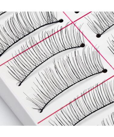 Adecco LLC 50 Pairs Natural Look Handmade False Eyelashes - Classical Taiwan Eye Lashes - Buy Online on GoSupps.com