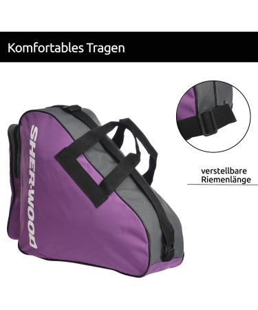 SHERWOOD Ice Skate Bag Premium Inline Skate Bag for Adults & Children | Perfect for Ice Hockey & Roller Skates Stylish Purple Design - Buy Online on GoSupps.com