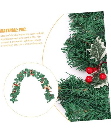 HOMSFOU Christmas Cane Xmas Tree Garland Decor Christmas Red Berry Garland Artificial Christmas Garland Christmas Hanging Rattan Garland Holiday Berry Wreath Pvc Ornament Wedding White - Buy Online on GoSupps.com