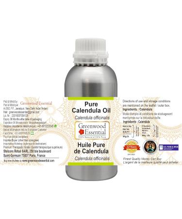 Buy Greenwood Essential Natural Calendula Oil (630ml) - Therapeutic Quality for Hair Skin & Aromatherapy - International Shipping - Buy Online on GoSupps.com