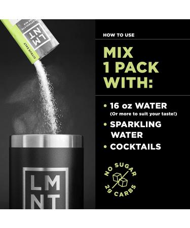 LMNT Keto Electrolyte Powder Packets | Paleo Hydration | Citrus Salt | No Sugar & Artificial Ingredients | 30 Stick Packs - Buy Online on GoSupps.com