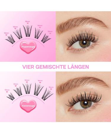 Calailis DIY Individual Eyelashes - 96 PCs D Curl Cluster Lashes (10-16mm) for At-Home Lash Extensions | International Shipping Available - Buy Online on GoSupps.com