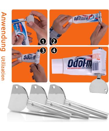 ECENCE 3X Tubenquetscher - Multi-Use Tube Press for Toothpaste Creams & More | Durable Rustproof Aluminum Alloy | Perfect Kitchen Gadget - Buy Online on GoSupps.com