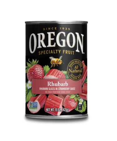 Oregon Fruit Rhubarb in Strawberry Sauce, 15 oz (Pack of 4)