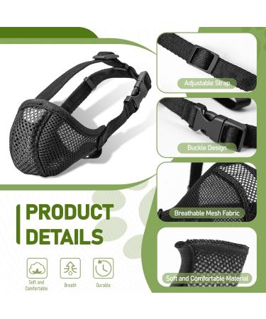 Ilepark XL Black Soft Dog Muzzle - Comfortable Breathable & Adjustable for Small Medium & Large Dogs - Ideal for Gases & Drinks - Buy Online on GoSupps.com