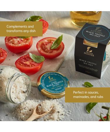 TruffleHunter - Cornish Sea Salt with Crumbled Black Truffles - Gourmet Seasoning & Condiment - 140g - Buy Online on GoSupps.com