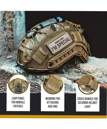 OneTigris Fast Helmet Cover for Ops-Core Fast PJ - Tactical Helmet Cover M/L MC Black | Shop Internationally - Buy Online on GoSupps.com