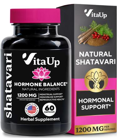 VitaUp Shatavari Capsules for Women 1200mg - USA Made Shatavari Root Supplement for Normal Hormonal Support Menopause & Menstrual Wellness - 60 Vegan Capsules