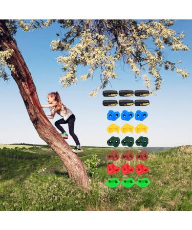 Altatac 18 Ninja Tree Climbing Holds with 6 Black Ratchet Straps - Kids Rock Climbing Training Kit - Buy Online on GoSupps.com