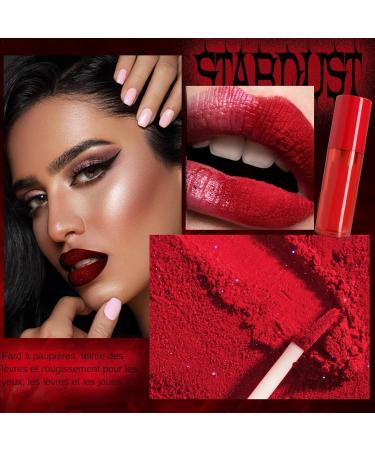  Yabauuop Powder Lipstick Powder Lipstick - Matte Glitter Lipstick | Matte Glitter Lip Gloss for Outdoor Gatherings Shopping Glossy Makeup - Buy Online on GoSupps.com