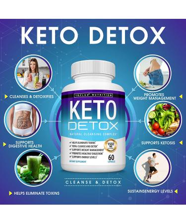 Keto Detox Pills - Advanced 1532 Mg Acai Colon Cleanser - 60 Capsules - Buy Online on GoSupps.com