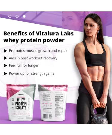 Vitalura Labs Grass-Fed Whey Protein Isolate - 25g Protein per Serving NSF Certified Tiramisu Flavor No Fillers Easy Digesting 15 Servings - Shop Internationally - Buy Online on GoSupps.com