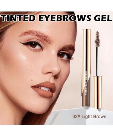 Buy CAHIUYOA 2PCS Waterproof Eyebrow Gel - Long-lasting Tinted Brow Mascara for Natural Brows - 02 Light Brown | International Shipping Available - Buy Online on GoSupps.com