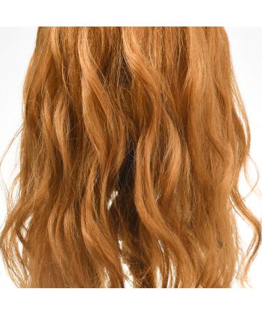 Real Hair Hairdressing Head - 56 cm | 80% Real Hair with Clip & Steel Comb for Perfect Styling - Buy Online on GoSupps.com