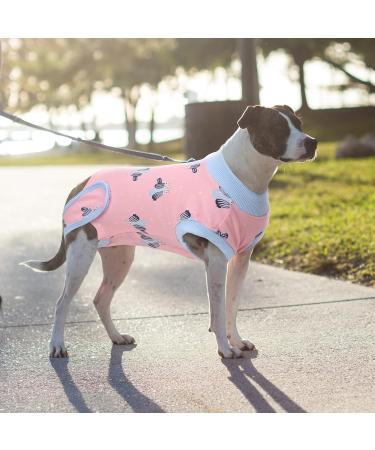 Recovery Suit for Dogs | Postoperative Care & Wound Protection | Prevent Licking & Biting | Alternative to E-Collar (Pink Cactus Size S) - Buy Online on GoSupps.com