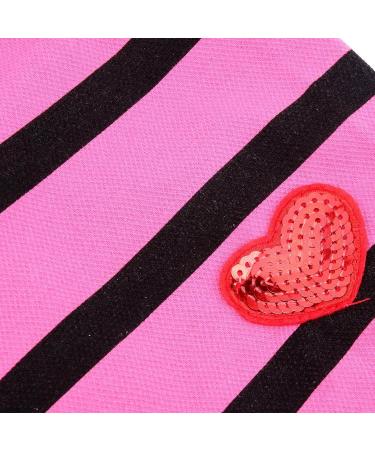 Paidful Striped Dog Shirt for Small & Medium Dogs | Breathable Tank Tops for Puppies & Cats with Red Heart | Summer Pet Clothes | 45cm Back & 53cm Breast - Buy Online on GoSupps.com