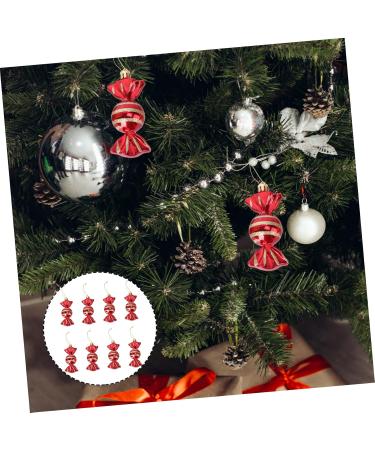 Zerodeko 16 Pcs Candy Pendant Red Shatterproof Christmas Ornaments Toy Plastic Hanging Pendant Mint Child - Buy Online on GoSupps.com