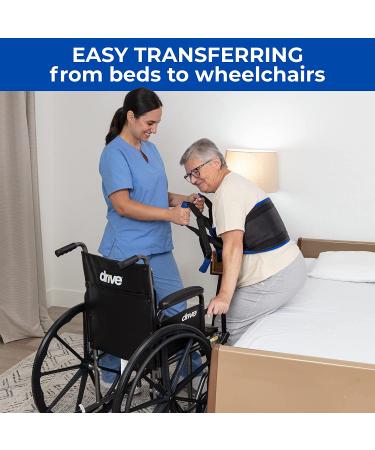 EYRA Transfer Sling - 34 Non-Slip Gait Belt for Elderly, Disabled, Seniors - Patient Lift Aid for Home Use - Padded Handles - Black - Buy Online on GoSupps.com