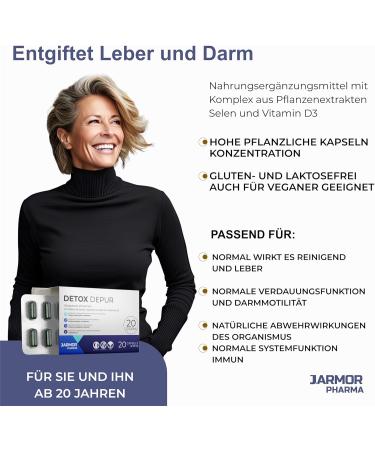 J.Armor Detox Depur - High Dose Milk Thistle & Artichoke Capsules | 20 Silymarin Capsules for Liver Health - International Shipping Available - Buy Online on GoSupps.com