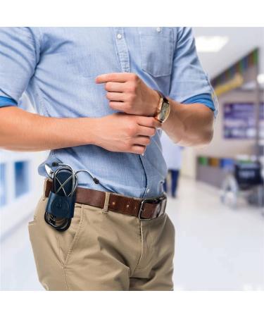Stethoscope Holder Hip Clip with Magnetic Closure - Secure & Hygienic Design for All Brands - Includes Replacement Ear Tips (Blue) - Buy Online on GoSupps.com