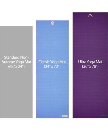 Aurorae Ultra Super Sized Yoga Mat - 78 x 26 x 1/4 - Non Slip Rosin & Carry Strap - Burgandy - Buy Online on GoSupps.com