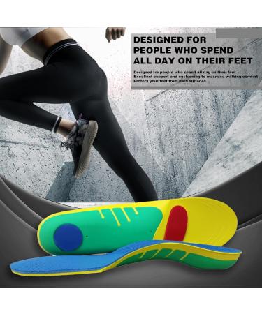 Plantar Fasciitis Insoles - Arch Support Inserts for Flat Feet & All-Day Comfort | Blue (L) Men s 8-12 & Women s 9.5-13.5 - Buy Online on GoSupps.com