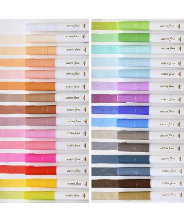 Primrosia 30 Pastel Acrylic Paint Pens - Extra Fine Tip Marker Set for Journaling, Drawing, Coloring - Pastel Art Supplies - Buy Online on GoSupps.com