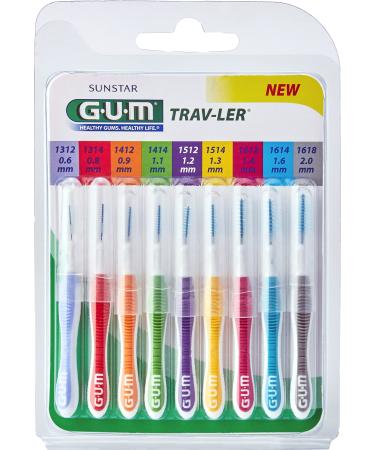 Gum Trav-ler Interdental Brushes 9 pieces mix pack