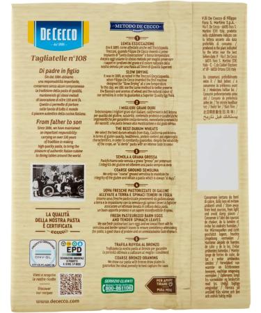  De Cecco De Cecco Pasta with Eggs and Spinach Tagliatelle Paglia e Fieno Matassine 250g - Buy Online on GoSupps.com