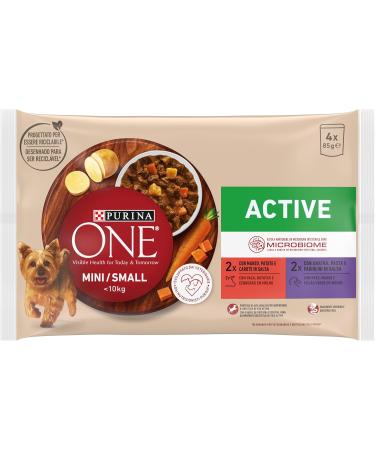 Purina One Active Humido Dog Beef and Duck in Sauce Multipack 48 envelopes of 85 g - Buy Online on GoSupps.com
