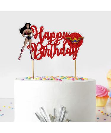 Seyal Wondr Woman Happy Birthday Cake Topper