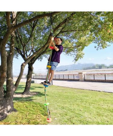 Xinlinke Colorful Climbing Rope Ladder with Platforms - Kids Indoor/Outdoor Swing Set Accessory - Buy Online on GoSupps.com