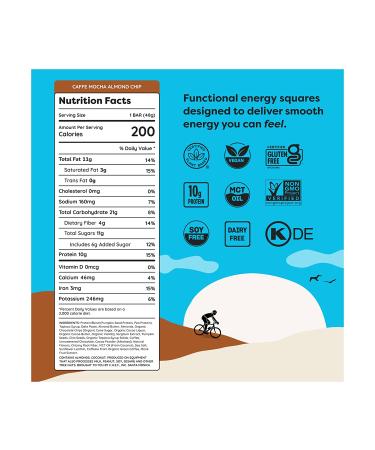 QUANTUM Cafe Mocha Almond Chip Energy Bar - 1.69 OZ | Energizing Snack - Buy Online on GoSupps.com