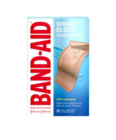 Band-Aid Tough-Strips Adhesive Bandages Waterproof Extra Large 10 ct.